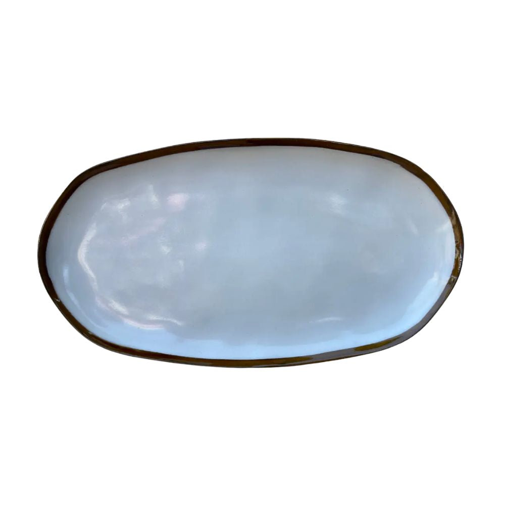BANDEJA CERAMICA OVALADA 37X11.5 CM