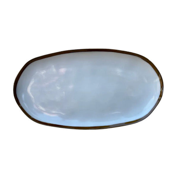 BANDEJA CERAMICA OVALADA 37X11.5 CM