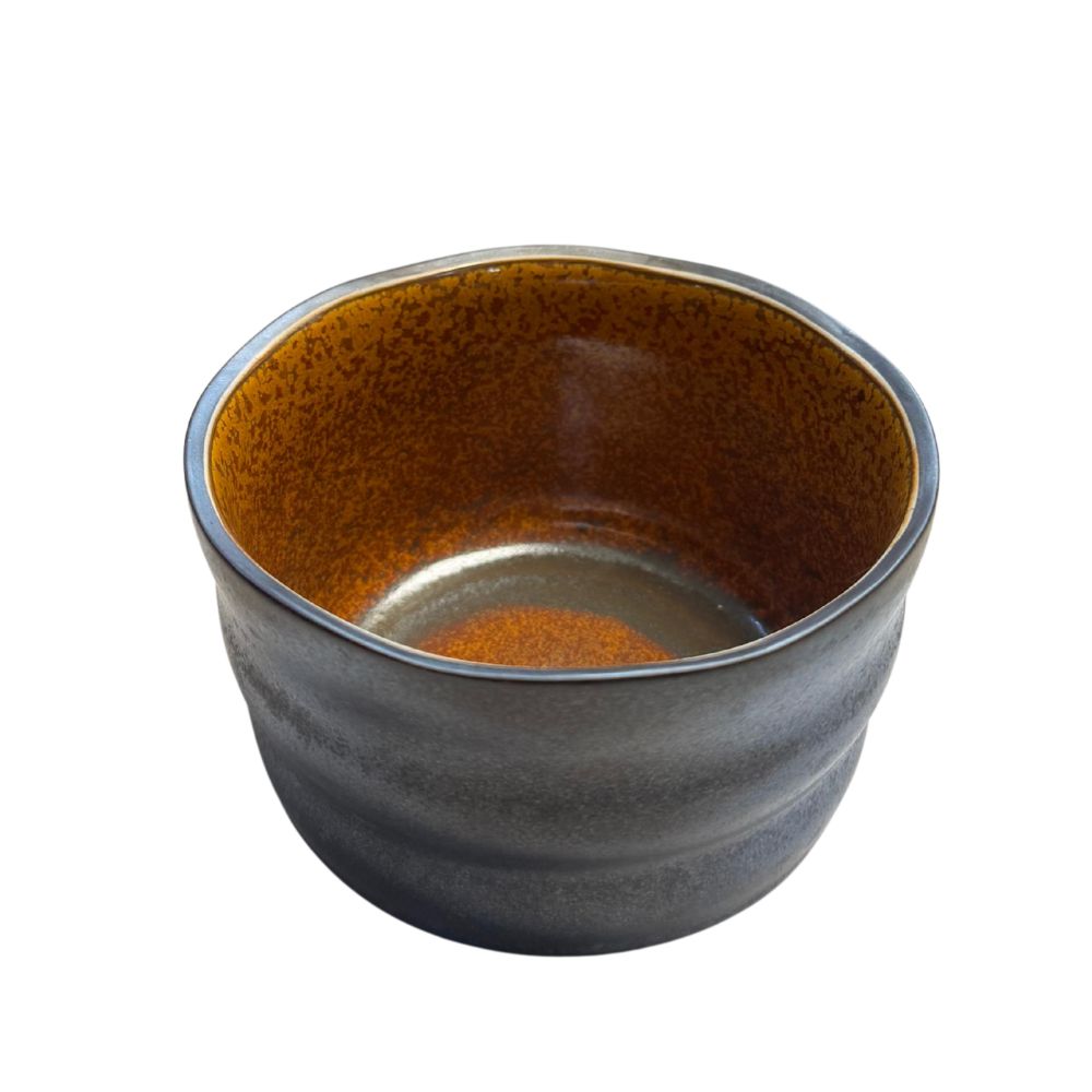 POCILLO CERAMICA NEGRO 12 X 7.5 CM