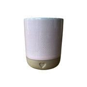 VASO CERAMICA ROSADO CORAZON 230 ML