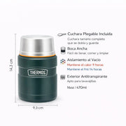 TERMO COMIDA 470 ML KING MATT GREEN THERMOS