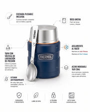TERMO COMIDA 470 ML KING MATT NAVY THERMOS