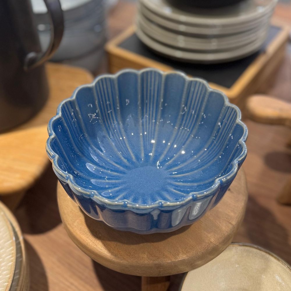 BOWL FLOR CERAMICA AZUL 16.5 CM