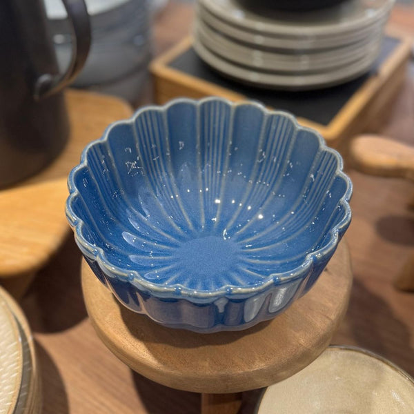 BOWL FLOR CERAMICA AZUL 16.5 CM