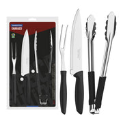 JUEGO UTENSILIOS ASADO 3 PZAS MANGO NEGRO TRAMONTINA