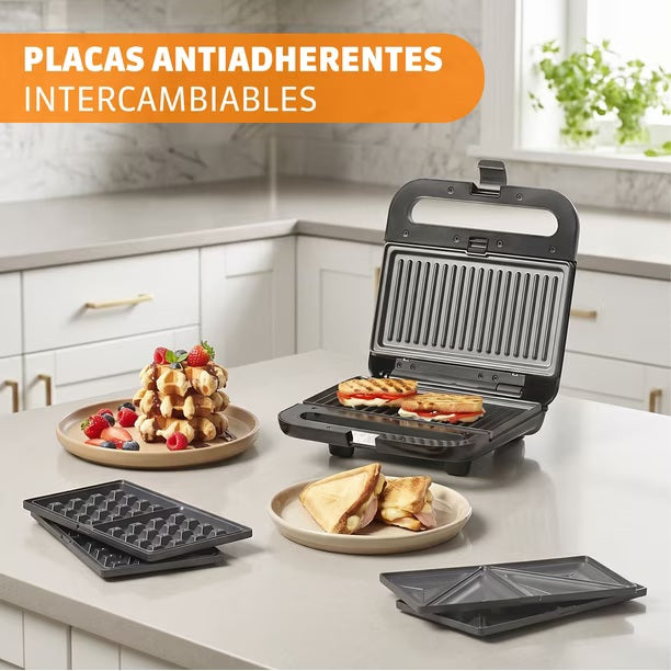 SANDWICHERA 3 EN 1 850 WATT  SG3000 SOMELA