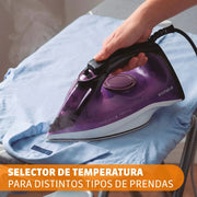 PLANCHA A VAPOR VIOLETA 2400 W