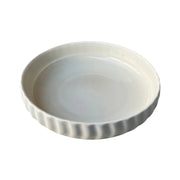 PLATO CERAMICA HONDO BEIGE ONDAS 21X5,5 CM