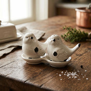SET 2 SALEROS PAJARITOS CERAMICA CON BASE