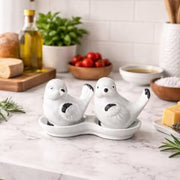 SET 2 SALEROS PAJARITOS CERAMICA CON BASE