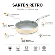 SARTEN ALUMINIO PRENSADO RETRO 28 CM BERGNER