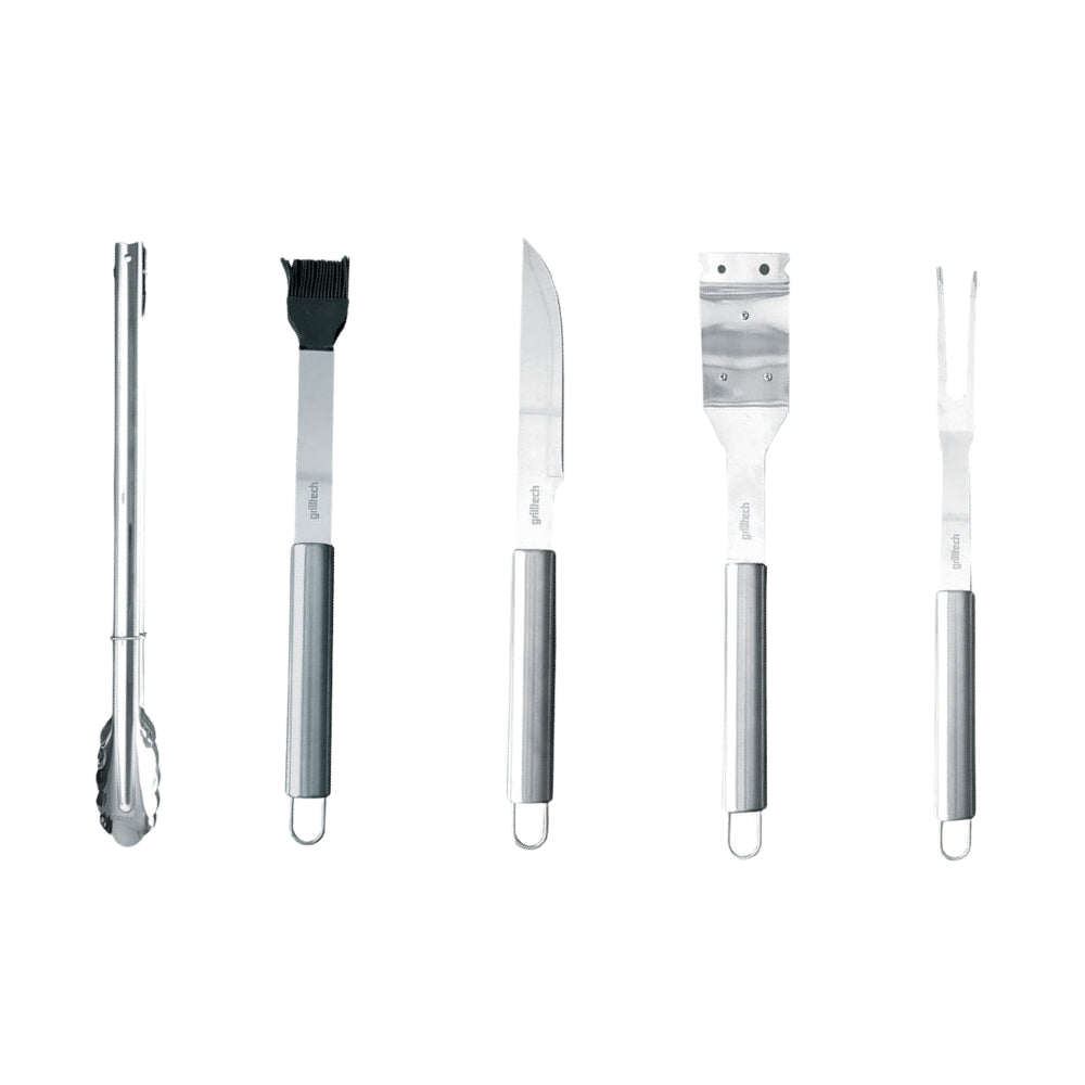 KIT PARRILLERO ACERO INOX 5 PIEZAS GRILLTECH