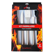 KIT PARRILLERO ACERO INOX 5 PIEZAS GRILLTECH