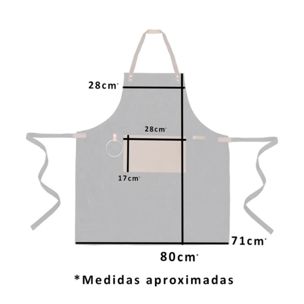 PECHERA NEGRA TELA/CUERO GRILLTECH