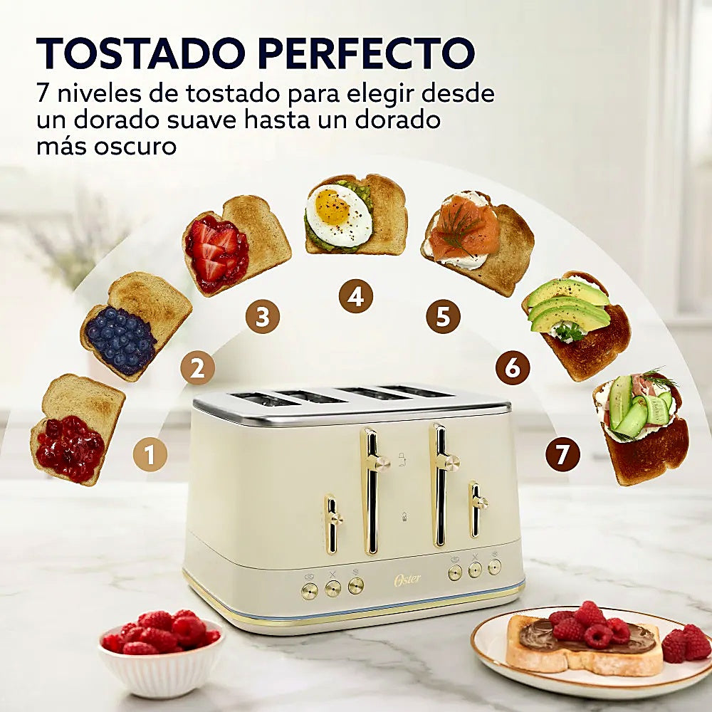 TOSTADOR PREMIUM OSTER 4 REBANADAS TSSTMNOM4S-052
