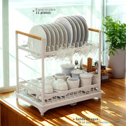 SECAPLATOS ACERO INOX VALENCIA 2 NIVELES BLANCO SIMPLIT
