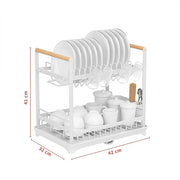 SECAPLATOS ACERO INOX VALENCIA 2 NIVELES BLANCO SIMPLIT