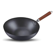 WOK ACERO CARBONO MANGO MADERA 32 X 54 CM