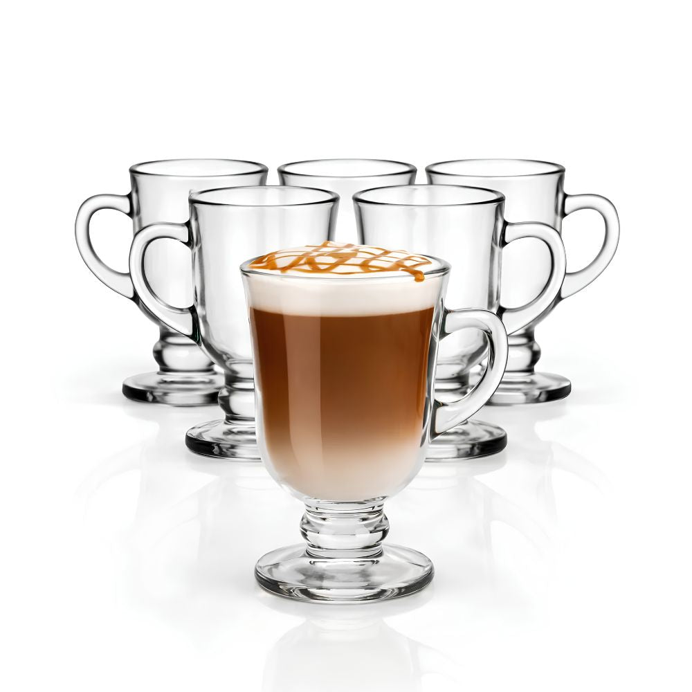 SET 6 TAZAS VIDRIO 120 ML MACCHIATO LA CREAM