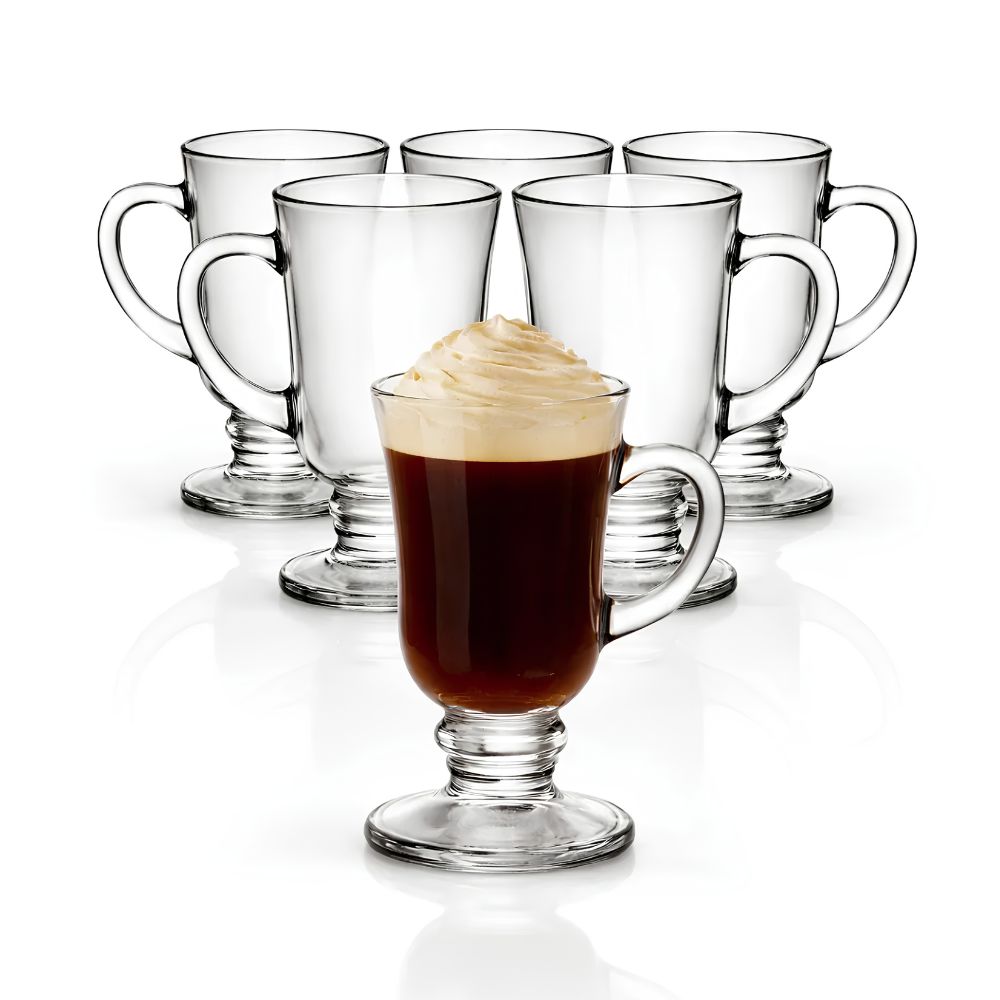 SET 6 TAZAS VIDRIO 238 ML IRISH COFFEE  LA CREAM
