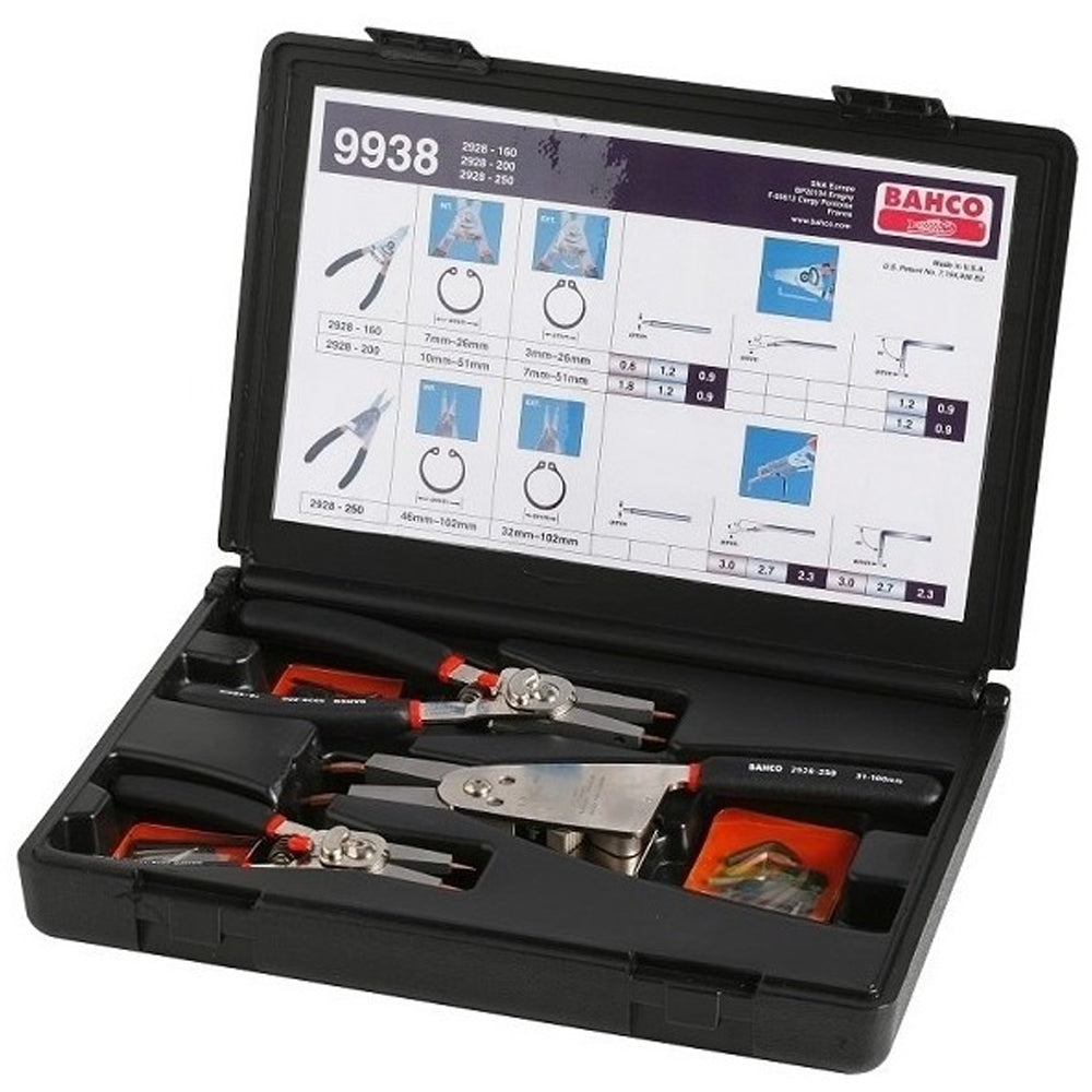 JUEGO ALICATE SEGUROS BAHCO # 9938 MALETA