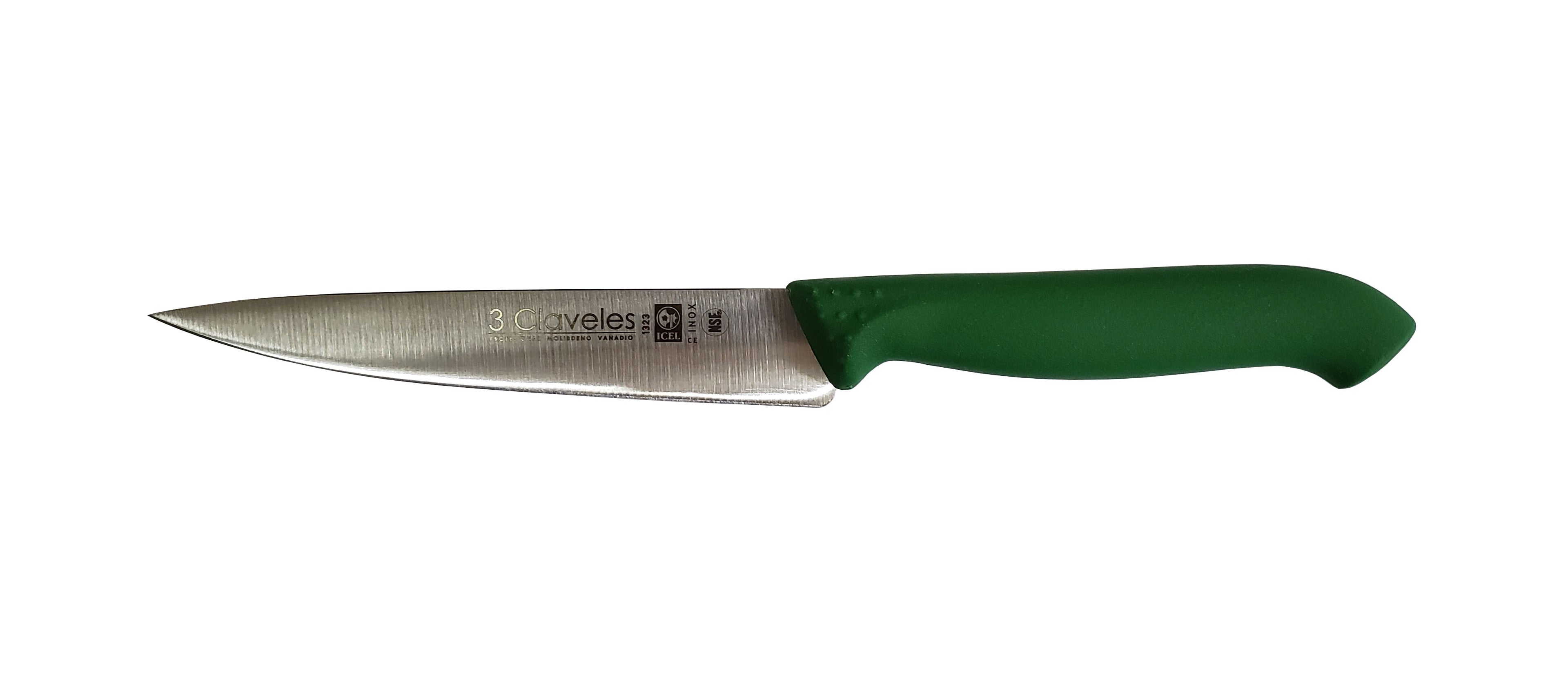 CUCHILLO COCINERO 12 CM VERDE REF 1323  3 CLAVELES