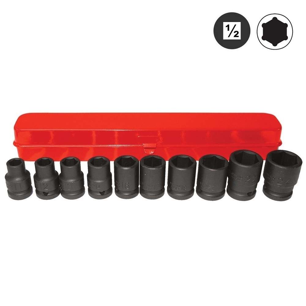 JUEGO DADO IMPACTO FORCE []1/2" 11-24 MM #4109