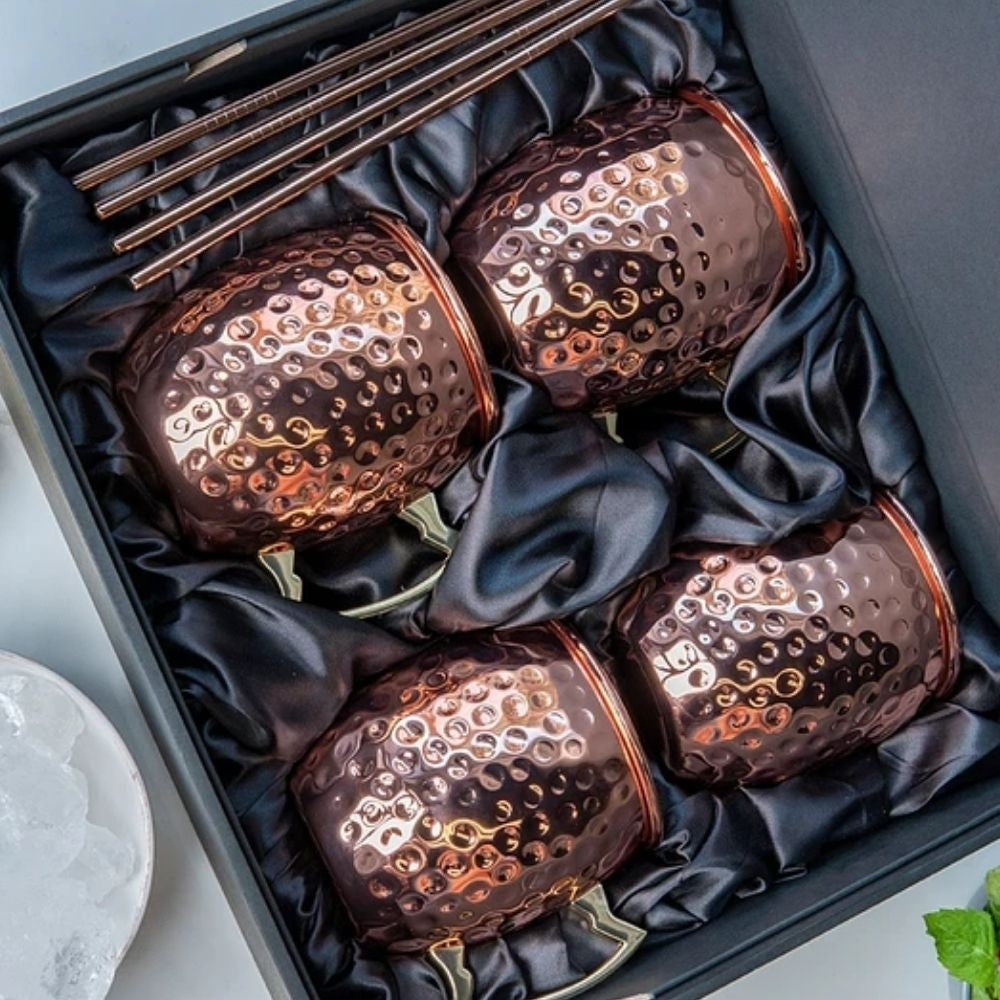 SET 4 JARRAS COBRE MOSCOW MULE SM