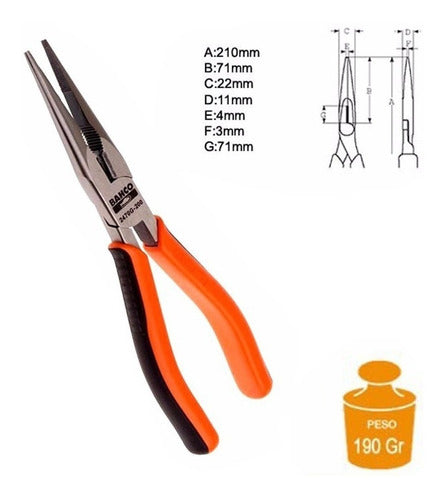 ALICATE PUNTA BAHCO 8" 2470G-200A