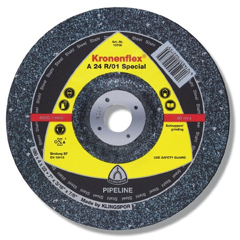 DISCO DESBASTE KLINGSPOR 7" X 6 MM A24 INOX