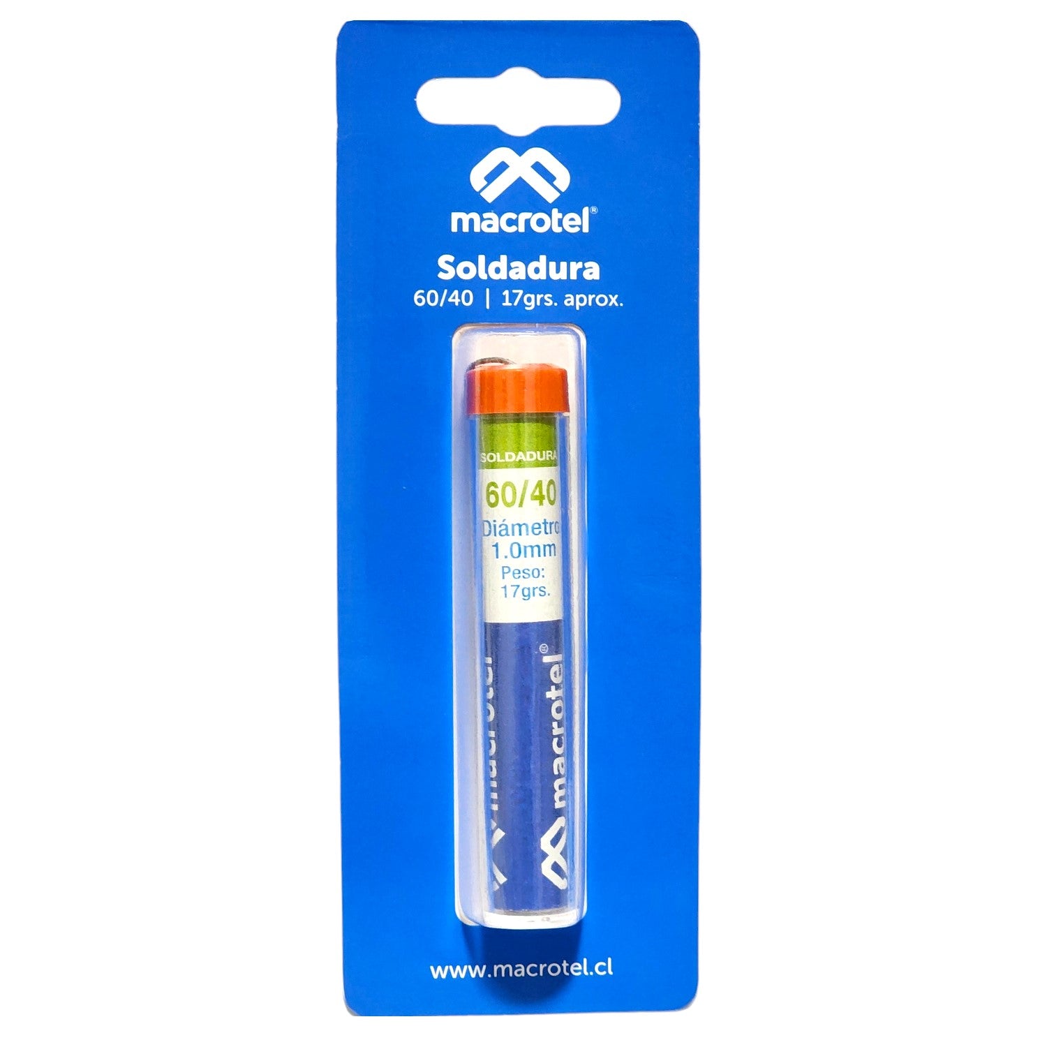 SOLDADURA 60/40 DE 1 MM X 3 MT  17 grs MACROTEL