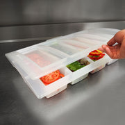 CUBETA 4 COMPARTIMENTOS CON TAPA ARAVEN