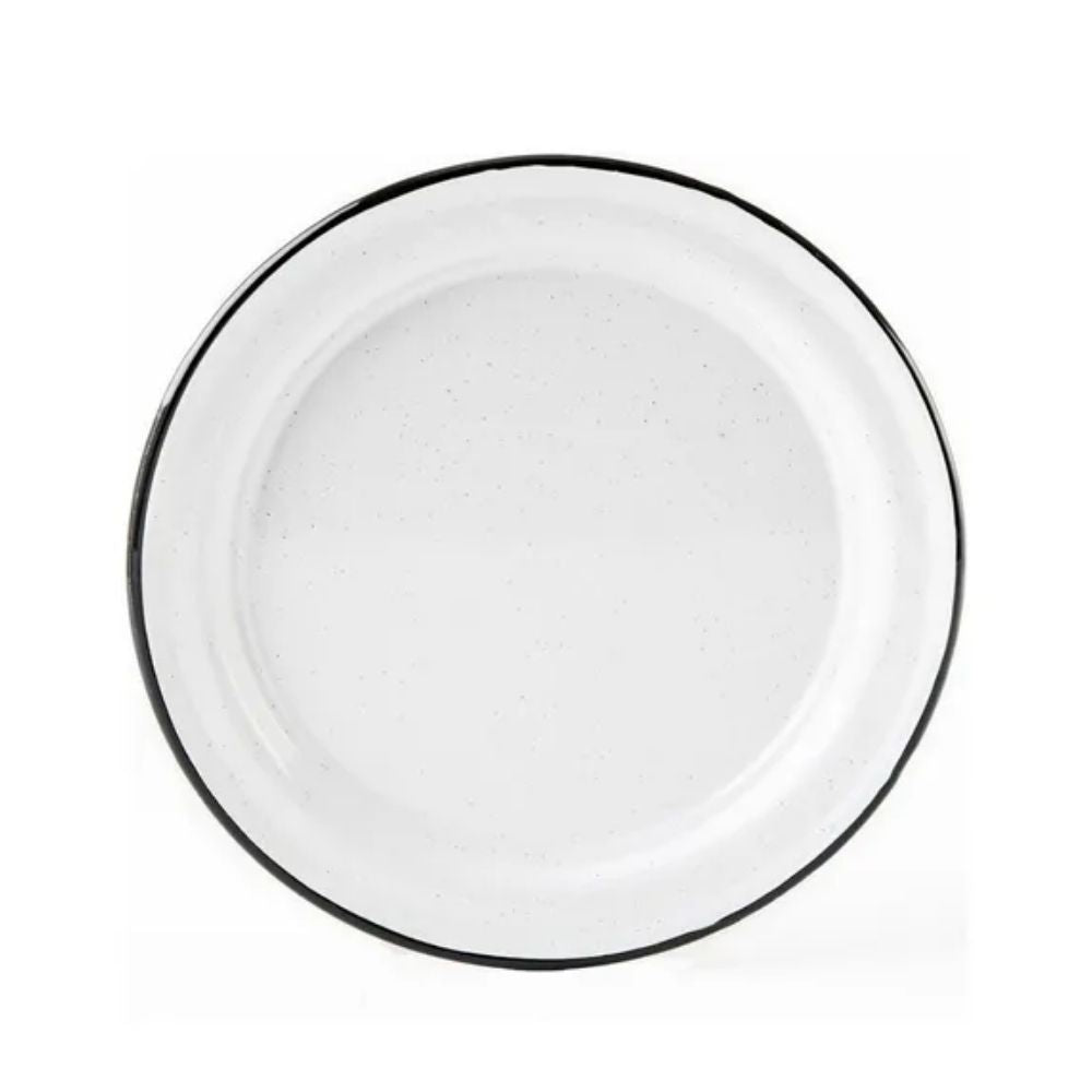 PLATO ENLOZADO 22 CM BLANCO RUSTIK CINSA