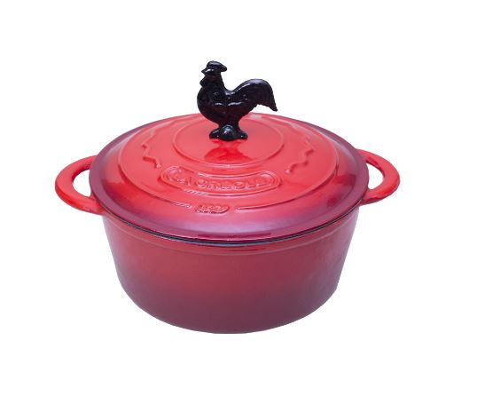 CACEROLA C/ASAS ROJA 21 CM 3 LT LA CREOLE