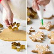 SET 5 CORTA GALLETA NAVIDAD ACERO INOX GOLD DECORA