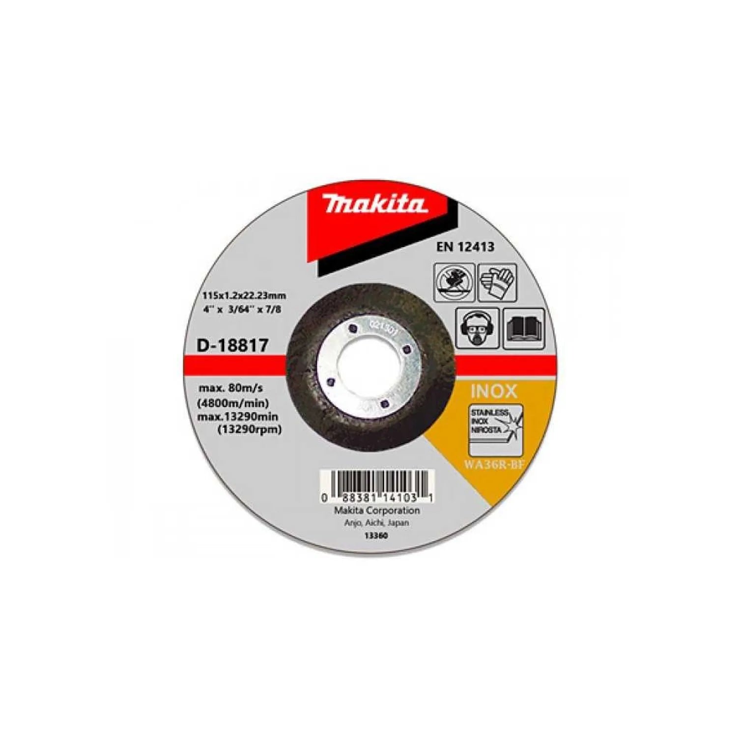 DISCO CORTE MAKITA 4.1/2" INOX D-18817 OFERTA