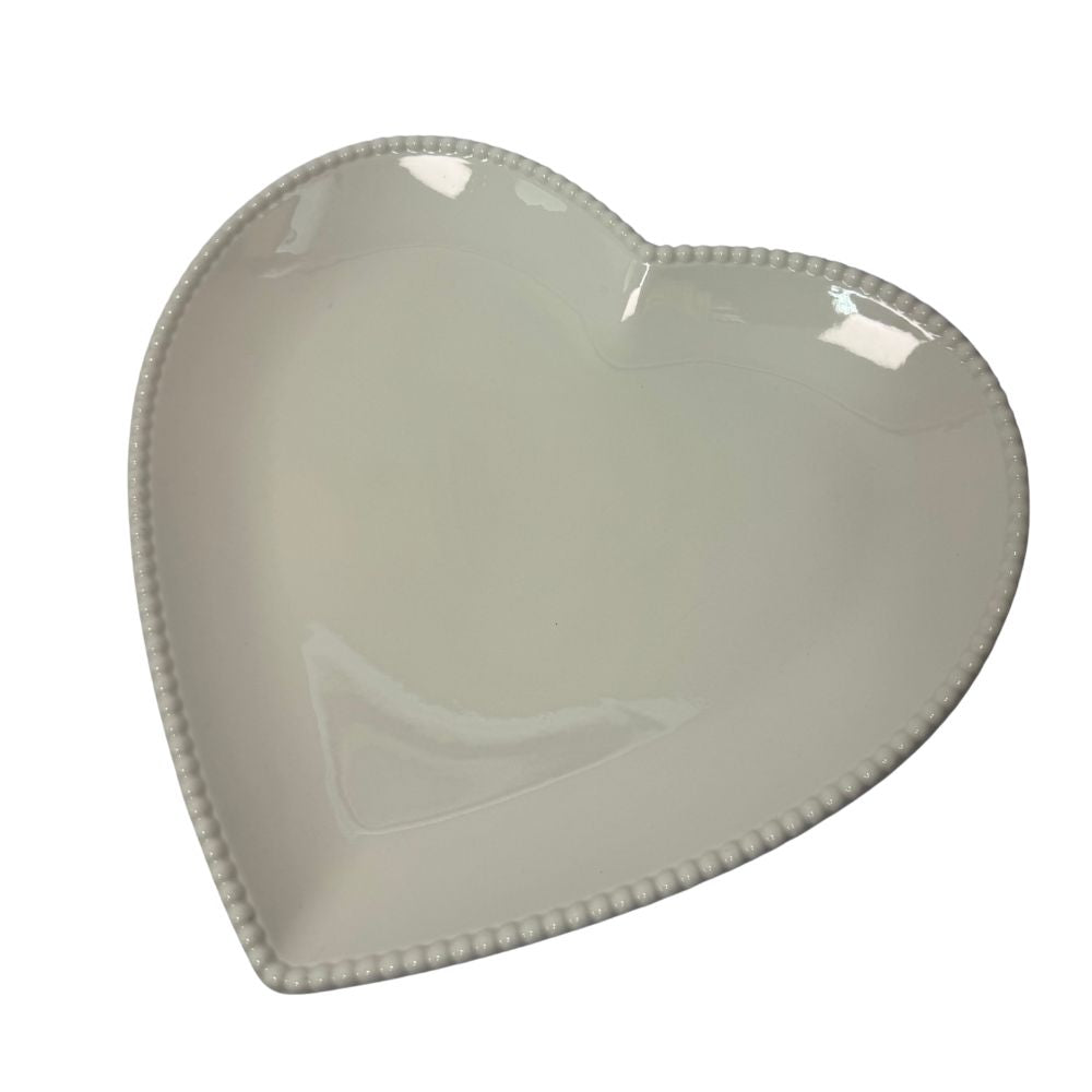 PLATO CORAZON BORDE PUNTOS 30 CM