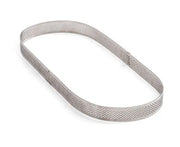 MOLDE OVAL MICROPERFORADO INOX 29X12X3.5 H CM DECORA