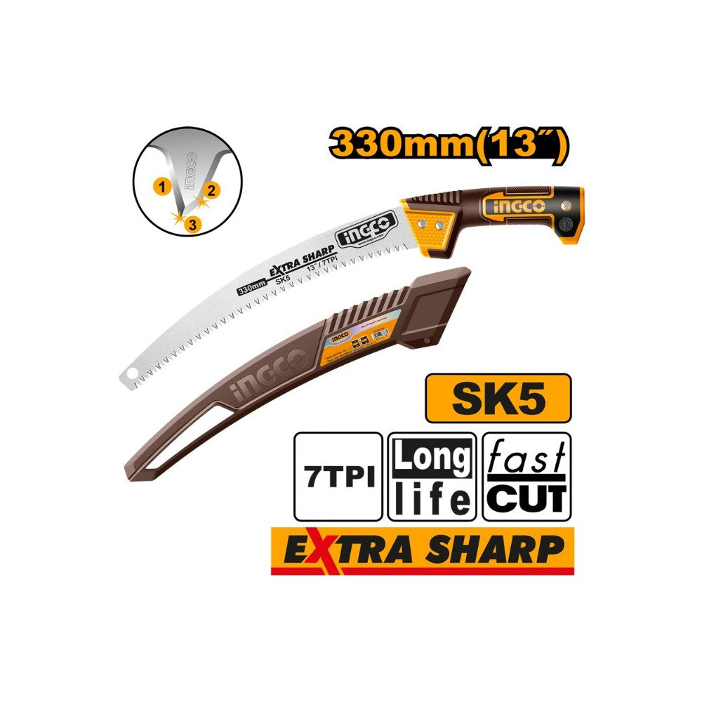 SERRUCHO PODAR CURVO INGCO 13" HPS3308