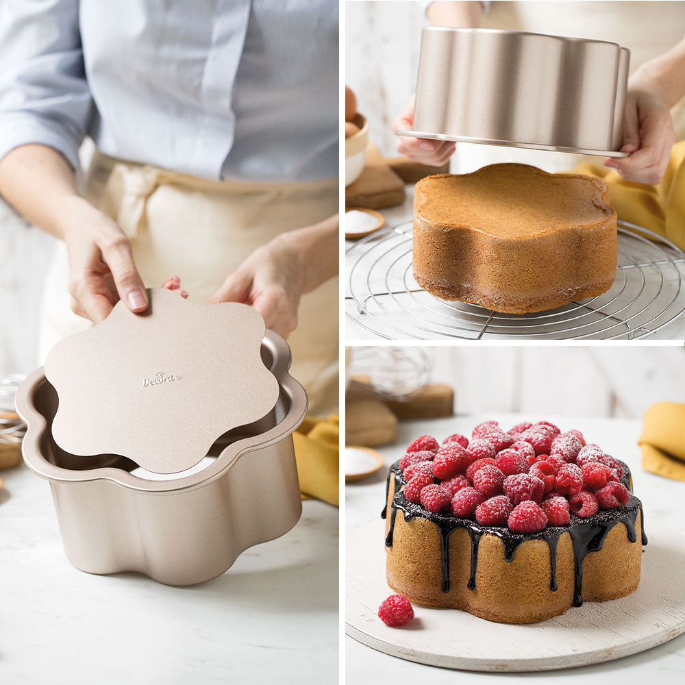 MOLDE FLOR ROSE GOLD 22 X 10 H CM DECORA