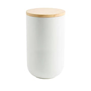 CONTENEDOR HERMETICO CERAMICO TAPA MADERA L BLANCO SIMPLIT