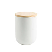 CONTENEDOR HERMETICO CERAMICO TAPA MADERA M BLANCO SIMPLIT
