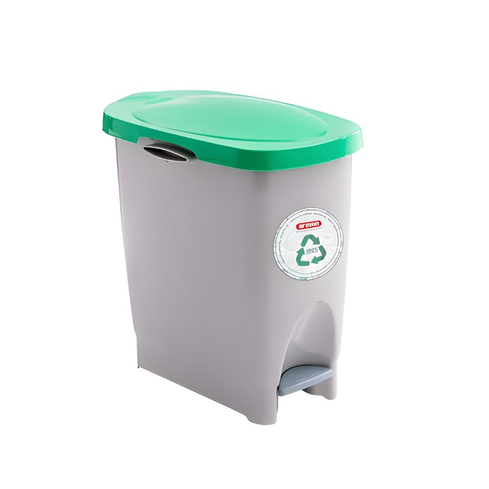 BASURERO 22 LT ECO BIN VERDE #07400 ARAVEN