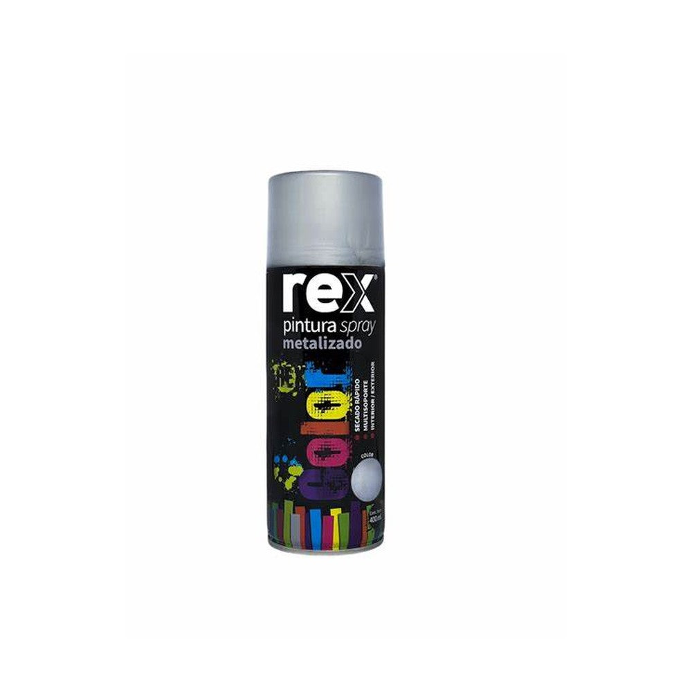 PINTURA SPRAY METALICO PLATA REX 400 ML