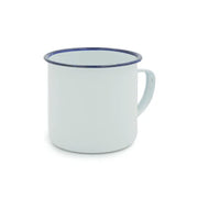 JARRO ENLOZADO BLANCO 10 CM BORDE AZUL BOLTON