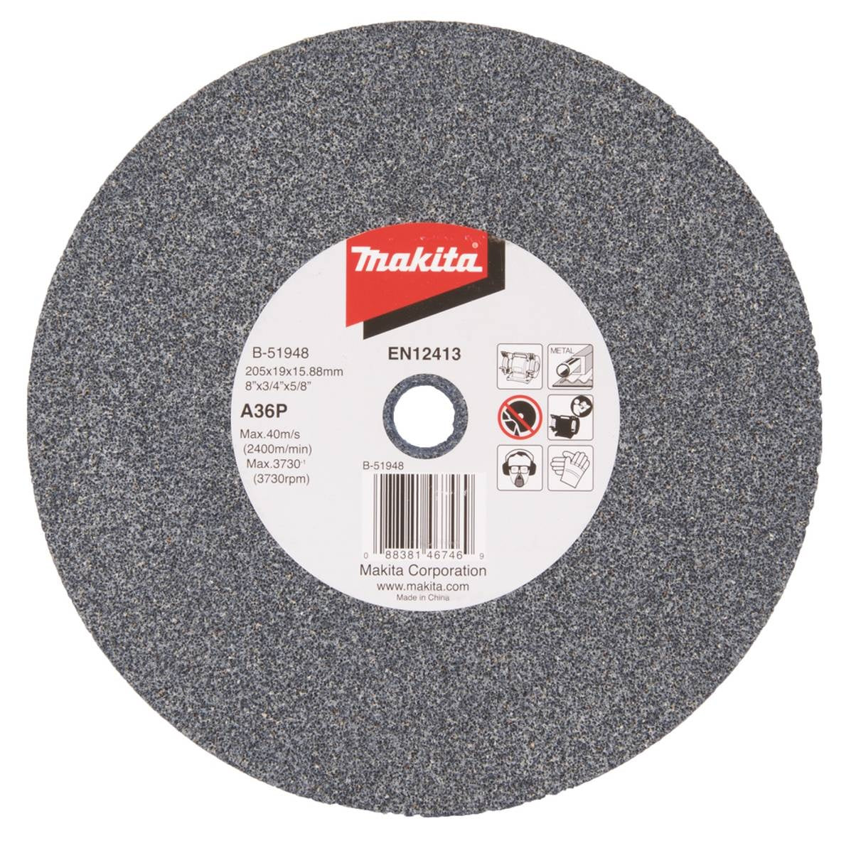 PIEDRA ESMERIL 8 X 3/4 X 5/8 #36 B-51948