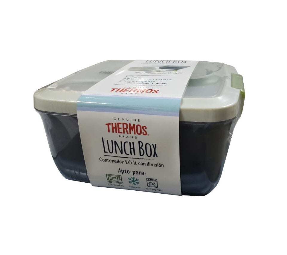 HERMETICO CUADRADO 1.6 LT C/TENEDOR Y CUCHARA