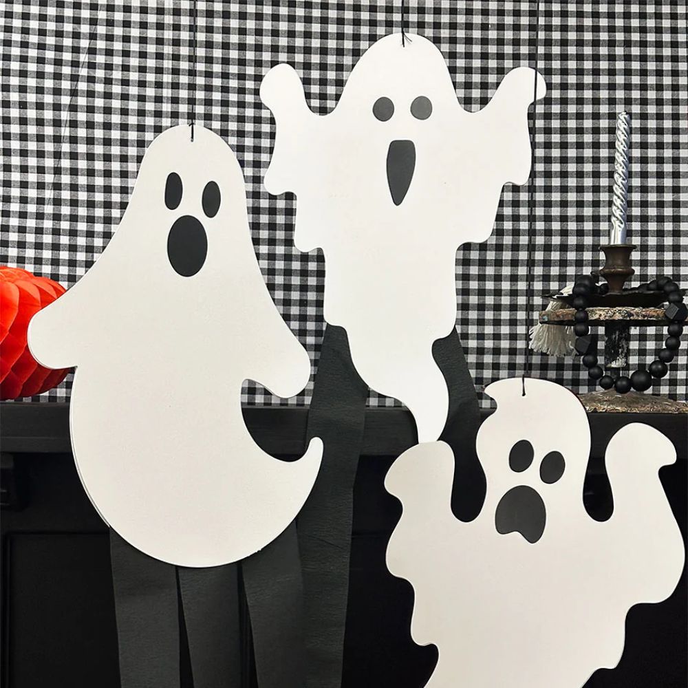 SET 3 FANTASMAS COLA HALLOWEEN INDIGO DE PAPEL