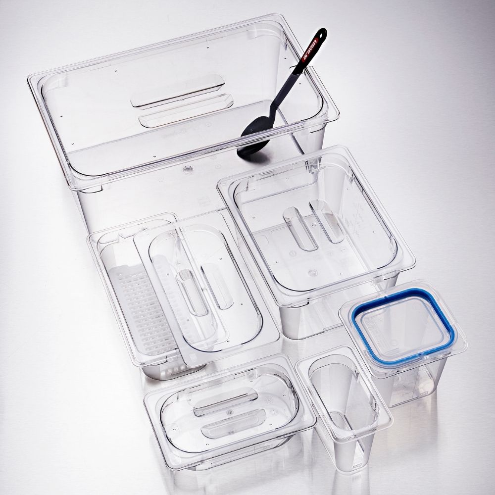 CUBETA POLICARBONATO 0.6 LT C/TAPA ARAVEN