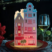 SET 3 CASAS NAVIDAD DE PAPEL 25X13X13 CM INDIGO DE PAPEL